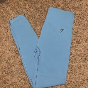 Blue gym shark leggings size small